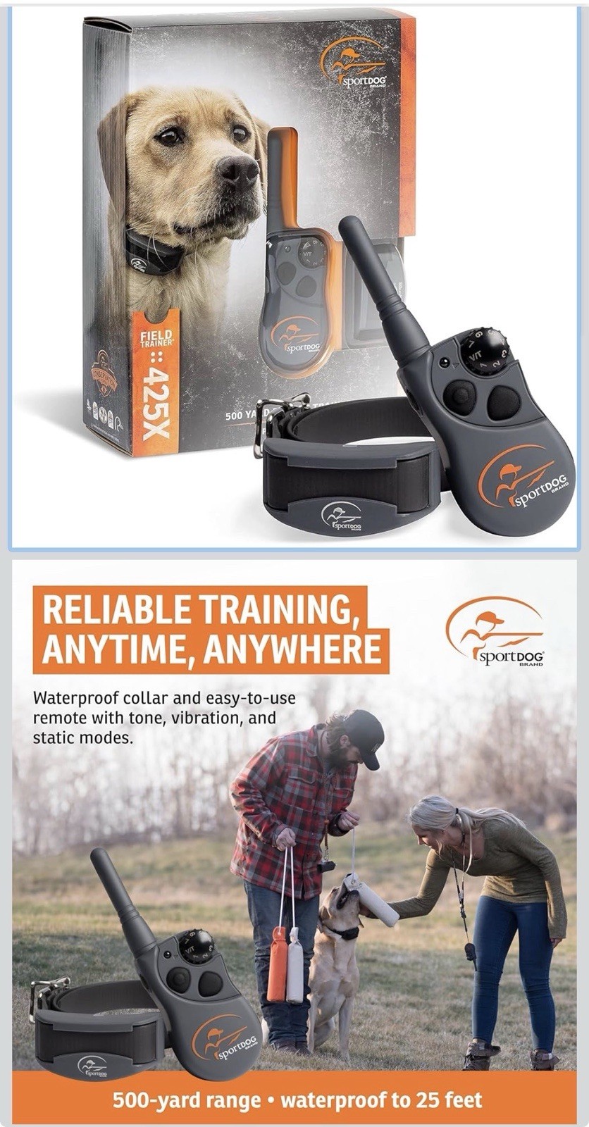 SportDOG SD-425XS- Field Trainer Dog Collar 500 Yard Remote
