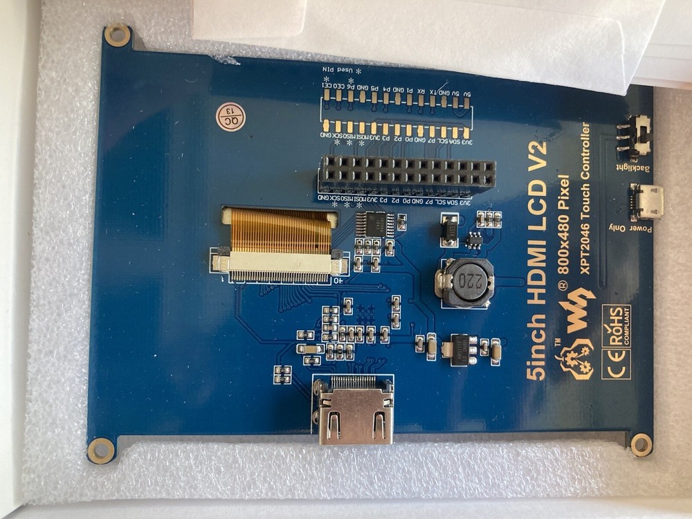 800x480 5inch Resistive Touch Screen HDMI LCD I/Os Interface for Raspberry Pi