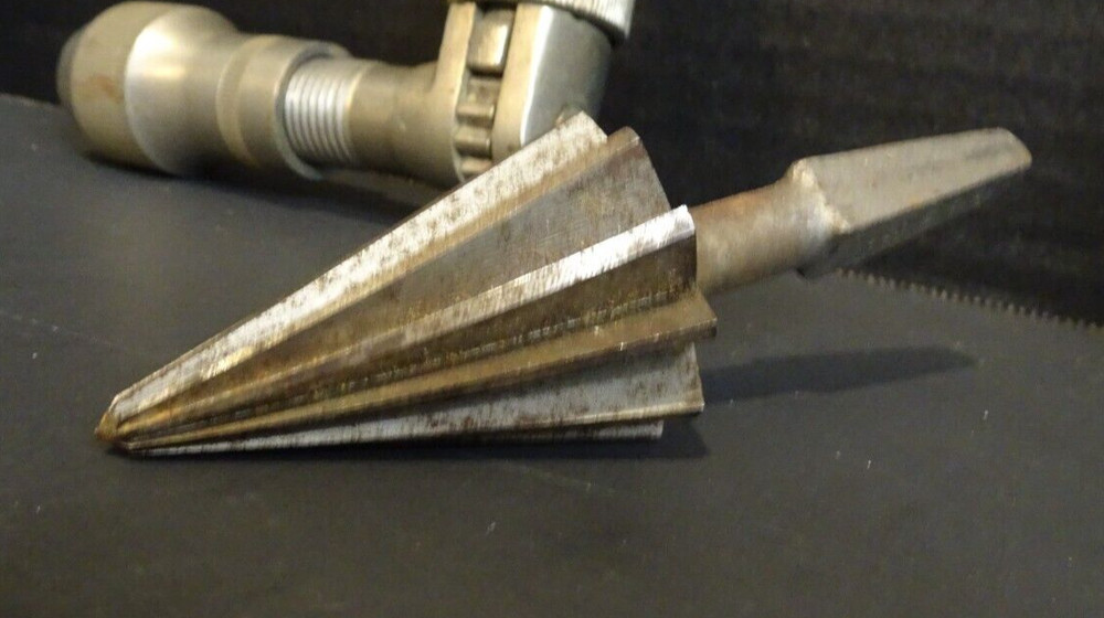 Vintage Hand Held Crank Drill with Conical Bit