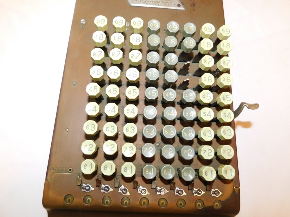 Vintage Felt & Tarrant Comptometer 1920's Mechanical Calculator Adding Machine