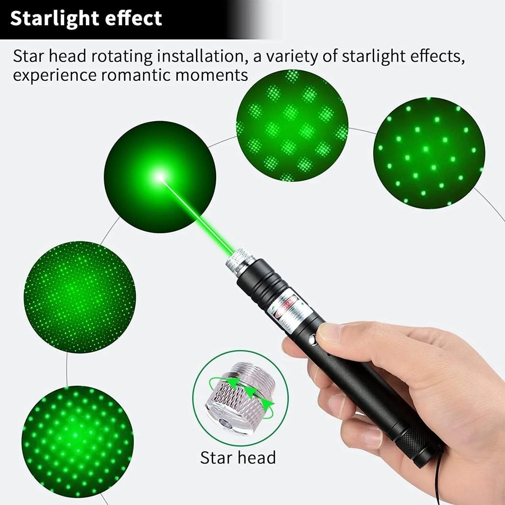 Water Resistant Handheld Laser Pointer & Tactical LED Flashlight - 2000M Range