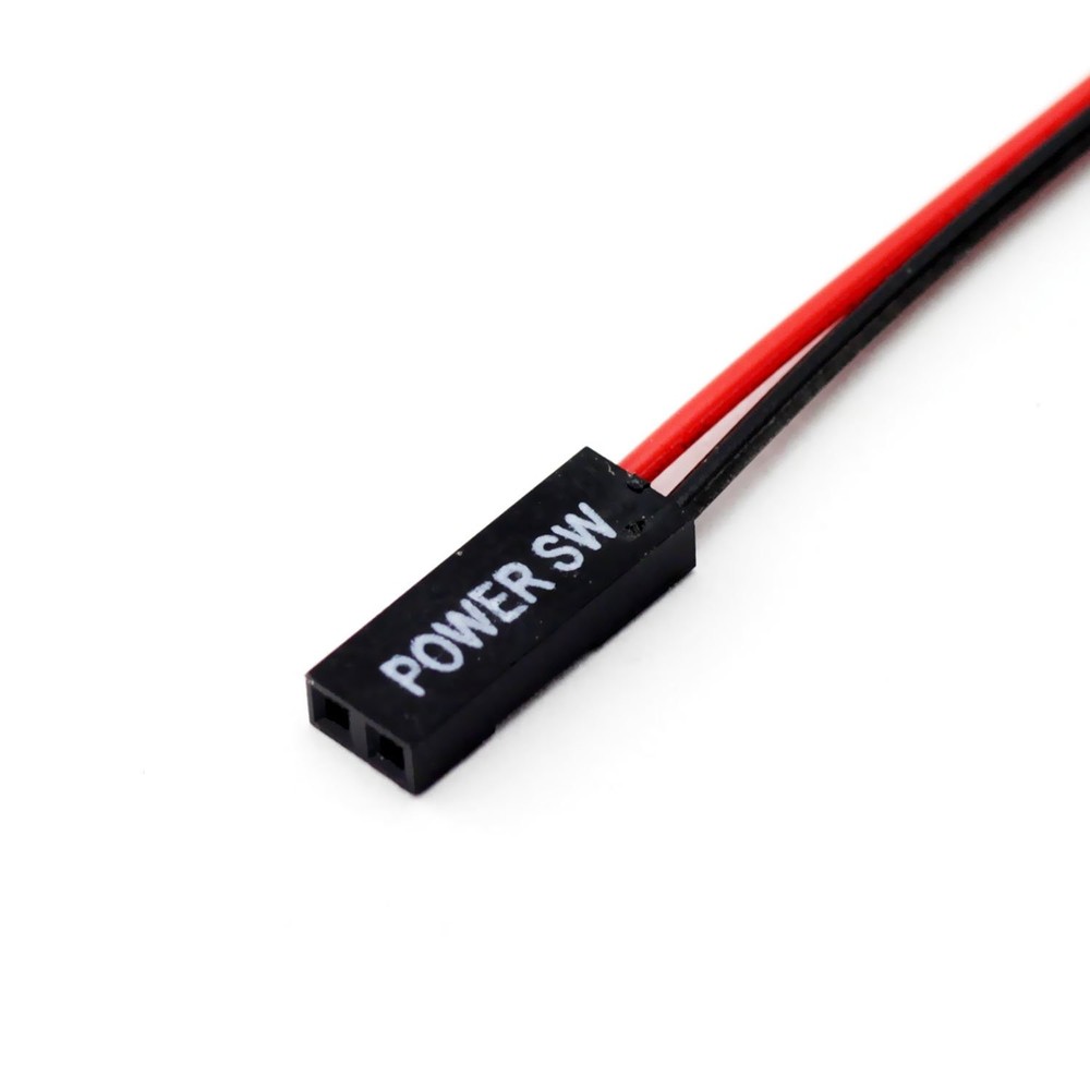 MEETOOT 2pcs PC Power Button ATX Desktop Computer Case 50cm, Red