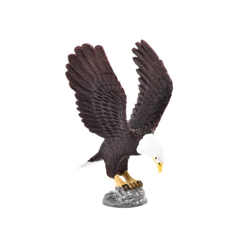 3PCS Simulated Bald Eagle Figurines Realistic Plastic Eagle Model Action Figures