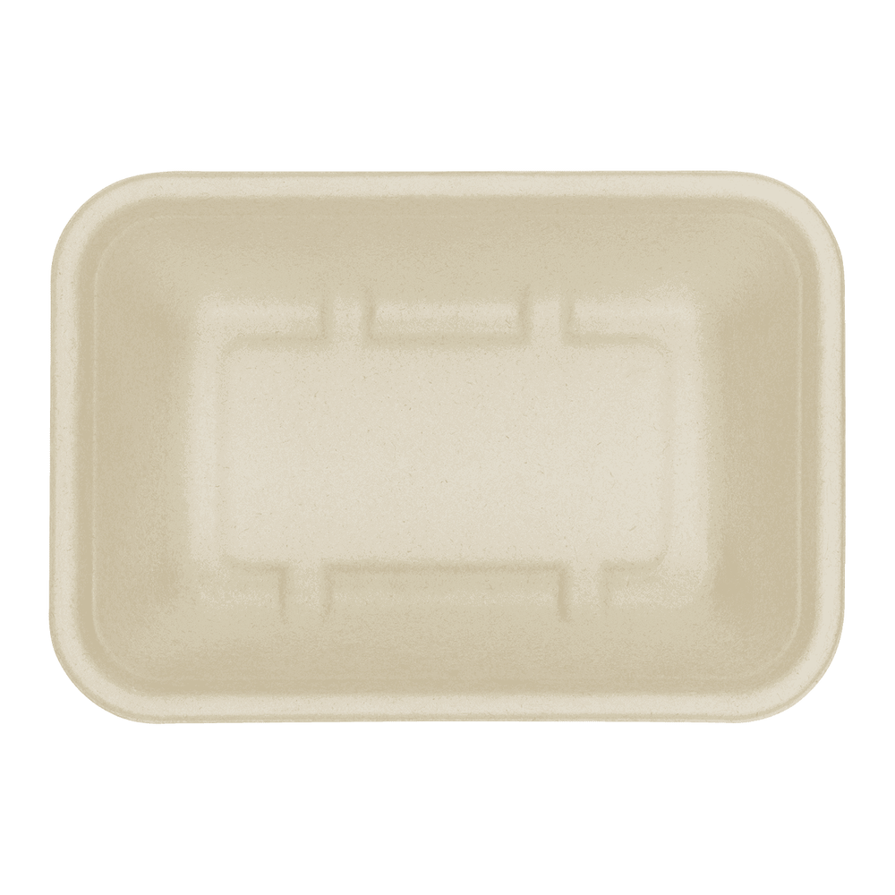 Karat Earth 20oz Natural Bagasse Take Out Container, Rectangular - 500 pcs
