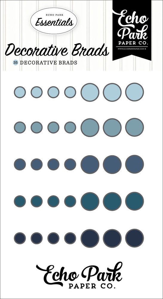 Echo Park Decorative Brads-Blue