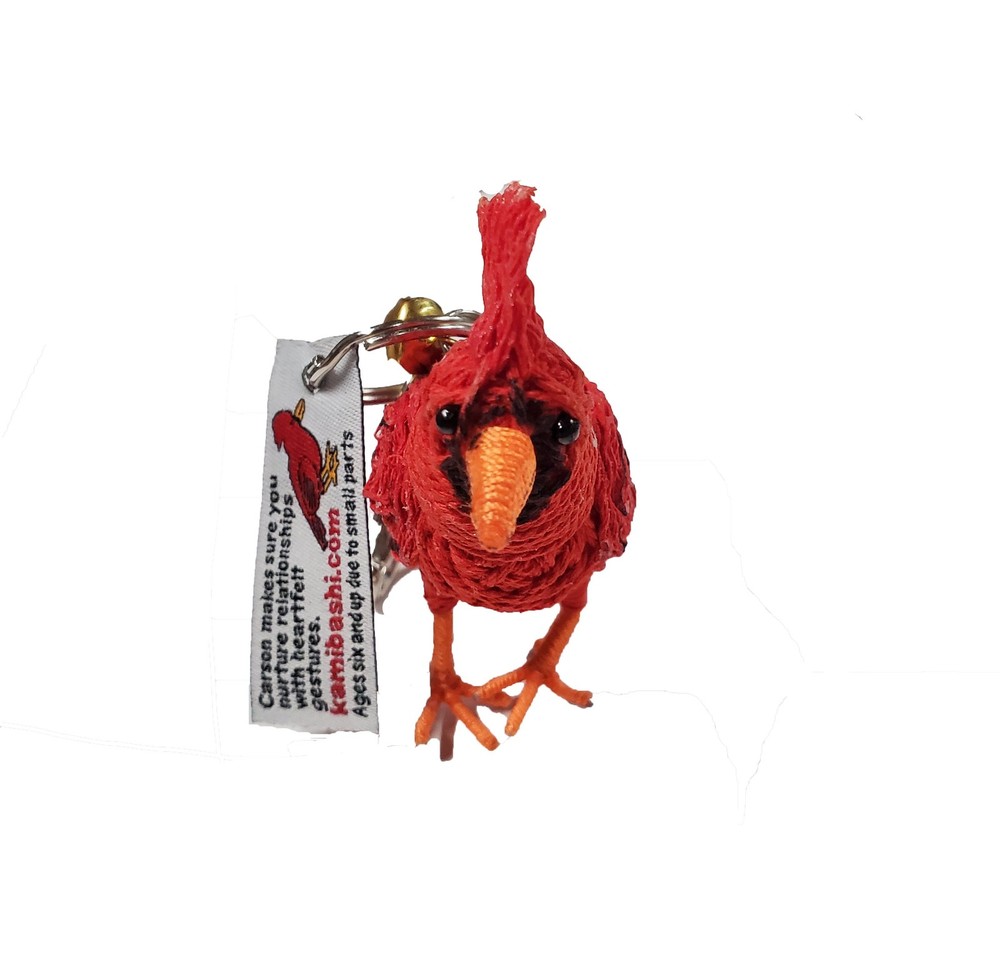 Kamibashi Carson the Cardinal Original String Doll Keychain