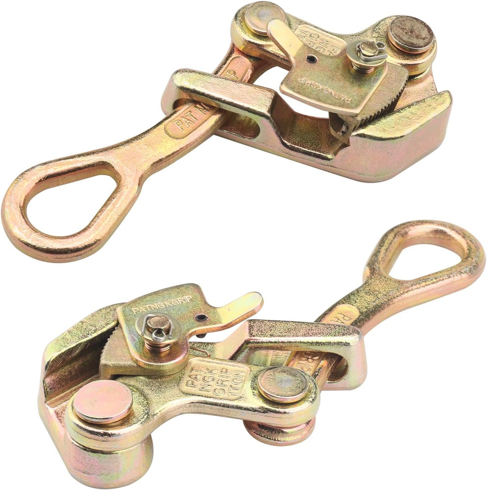 2 PCS Cable Grip Steel Wire Puller 1 Ton - 2210Lb Pulling Load Cable Puller Tool