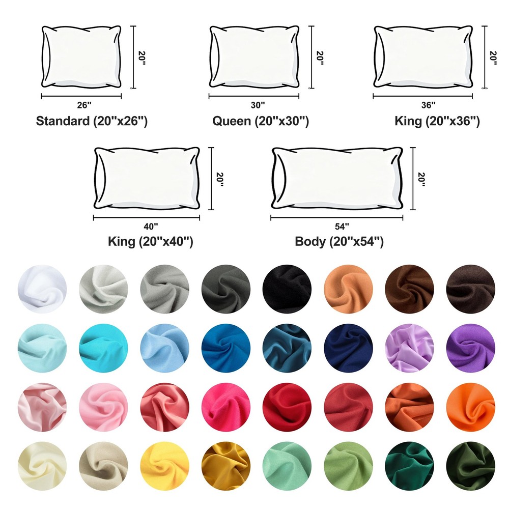 Pillowcase Set King Size, 2 Pack Microfiber, Stain Resistant, Brown