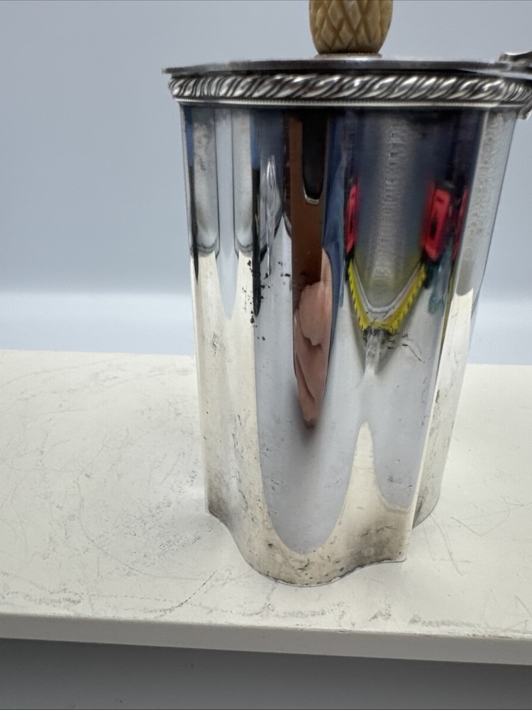 1966 C.C.N.C. Trophy Silver Plate Metal Tea Caddy By IFS Israel Freeman & Son