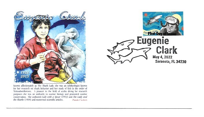 5693 Eugenie Clark Panda Cachets, pictorial FDC