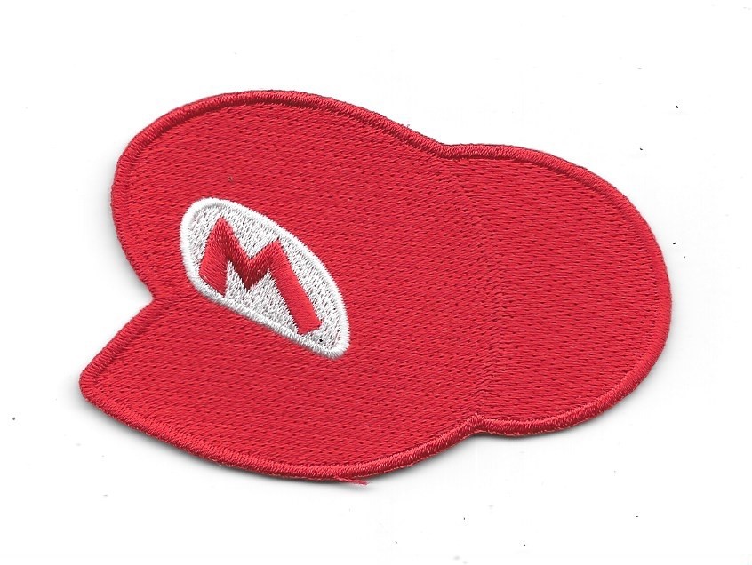 Super Mario Video Game Name Mario’s Red Hat Logo 3.5" Embroidered Patch