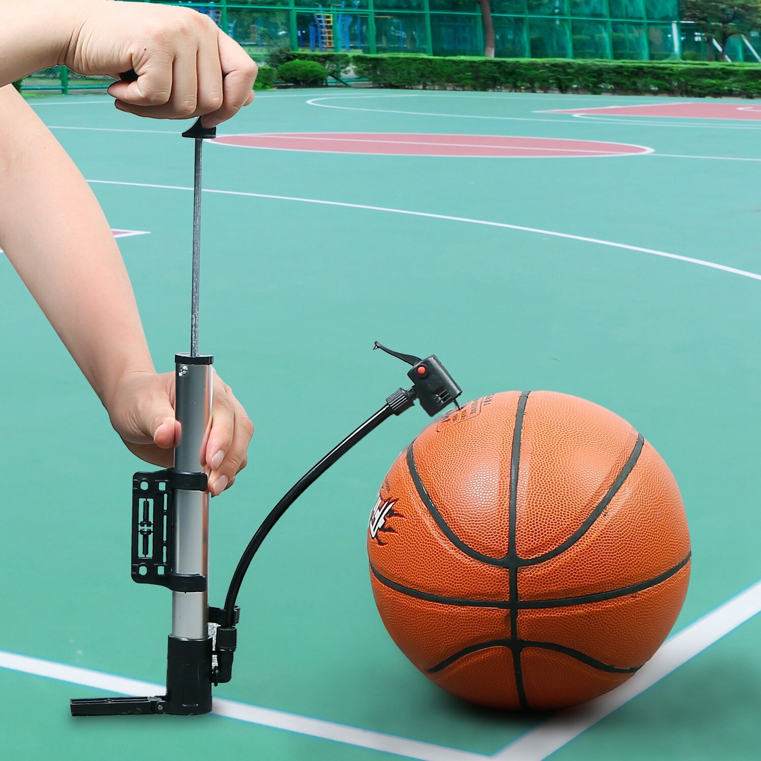 Mini Bike Pump Portable Bicycle Tire Inflator w/ Mount For Mountain Road Bike