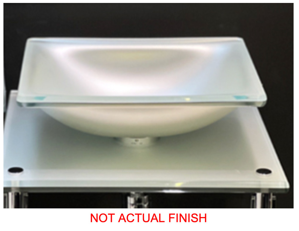 Vitraform 235TEN0010 Rectangular Freestanding Basin COBALT, PEARL, CHROME NEW!