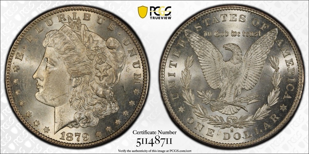 1879 S Morgan Silver Dollar PCGS MS-64