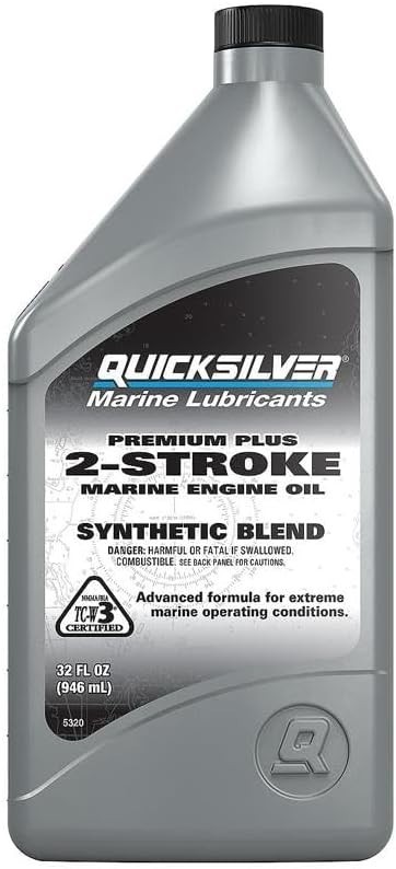 Quicksilver OEM 2-Stroke SS Premium Plus Marine Oil Quart 858026Q01