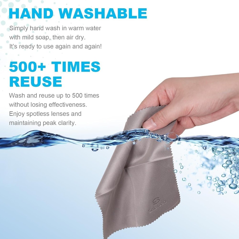 Individually Wrapped Microfiber Cloths - 12 Pack for Lenses & Electronic Screens