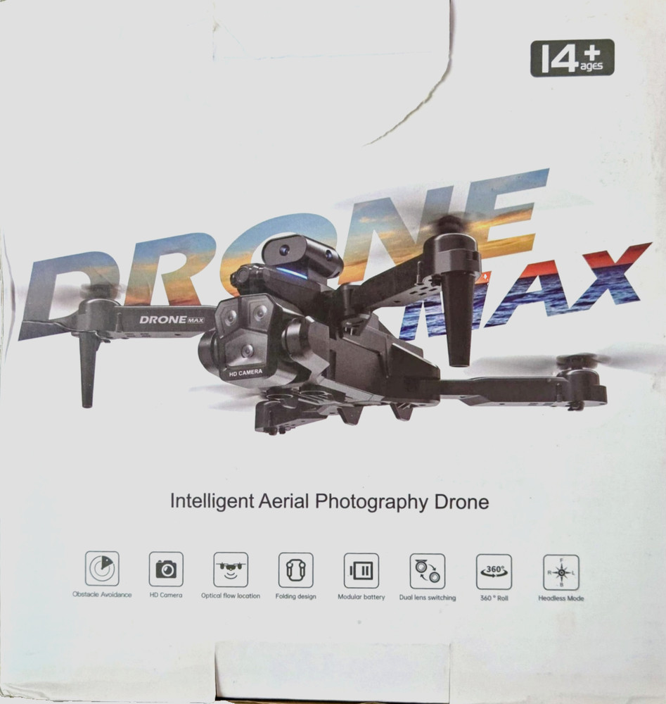 Drone Max C10 Foldable Drone HD Camera Obstacle Avoidance RC Quadcopter 14+