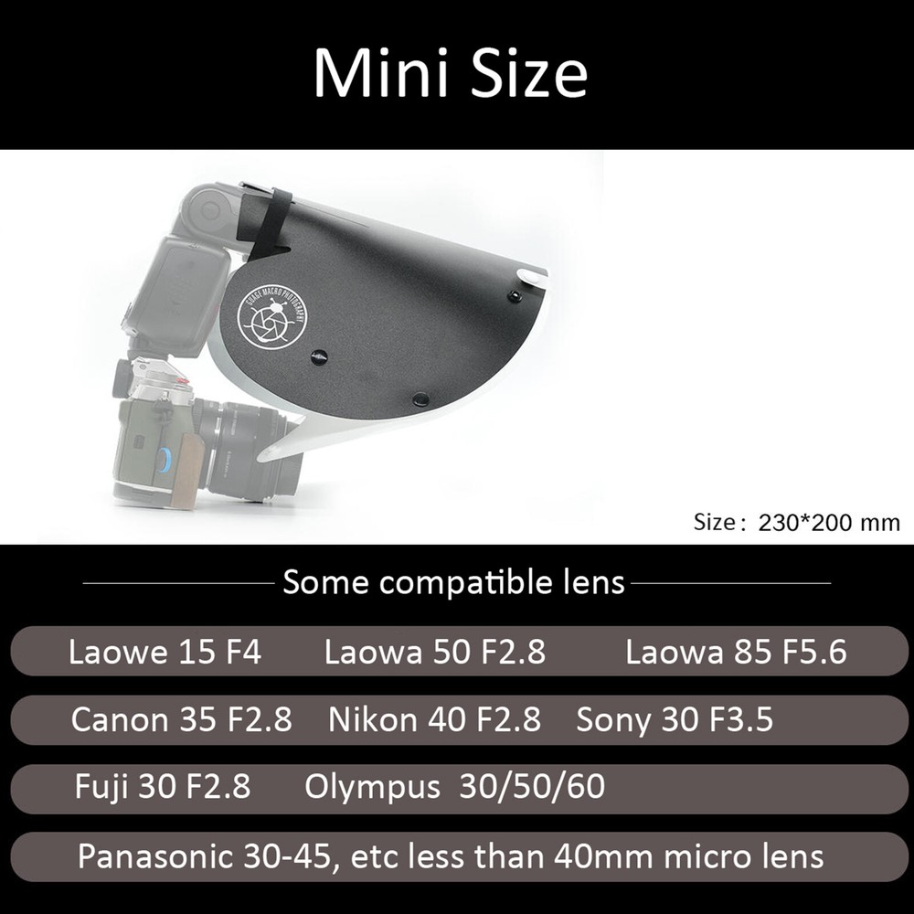 Macro Diffuser Reflector Soft Light Cover For 100 Sony 90 Nikon 105 Lens Camera