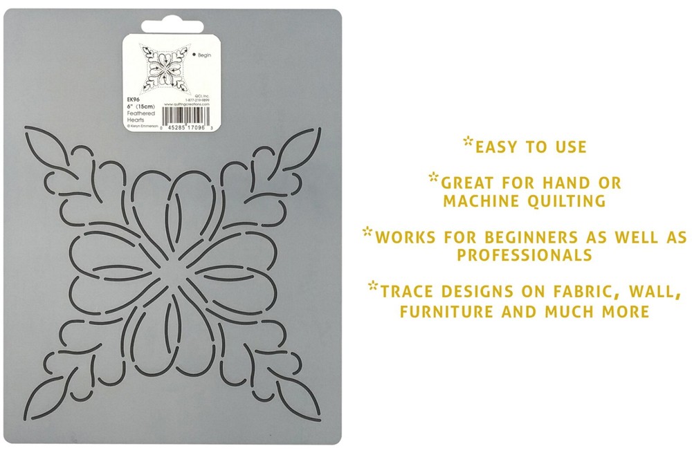 Quilting Stencils Feather Quilt Pattern Feathered Heart Block Quilters Stencil