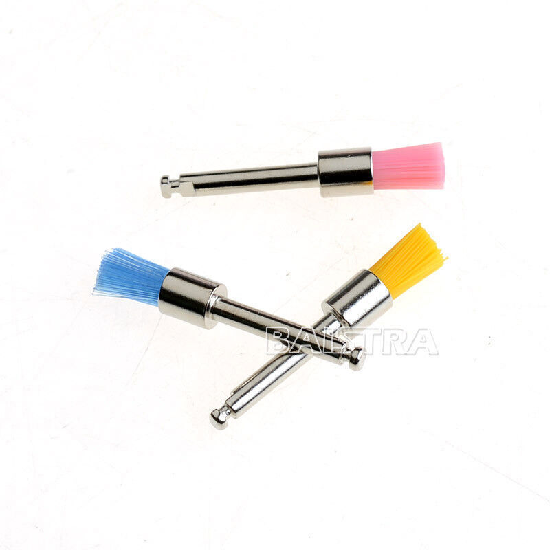 100Pcs/Box Dental Nylon Materials Closure Flat Polishing Prophylaxis Brushes