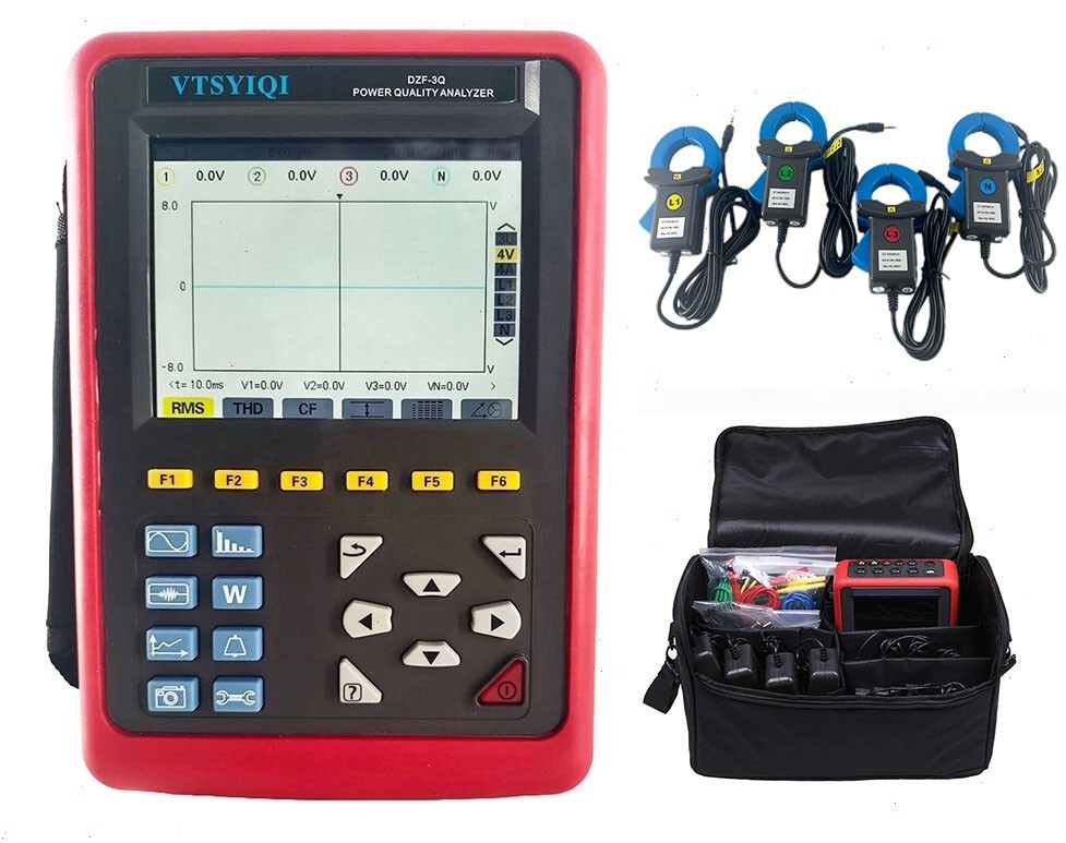 3 Phase Power Quality Analyzer with Current 0.10-100A Transient Capture Function