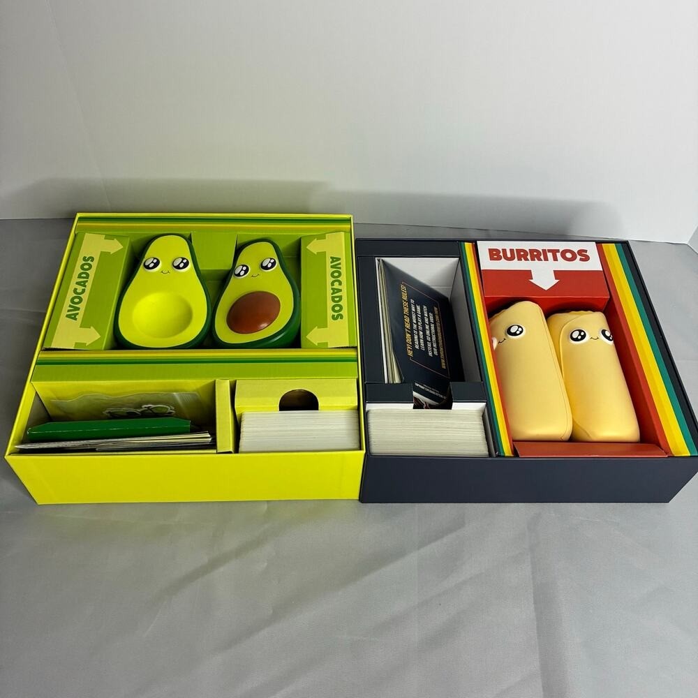 Throw Throw Burrito and Avocado Set of 2 Party Games Exploding Kittens Complete