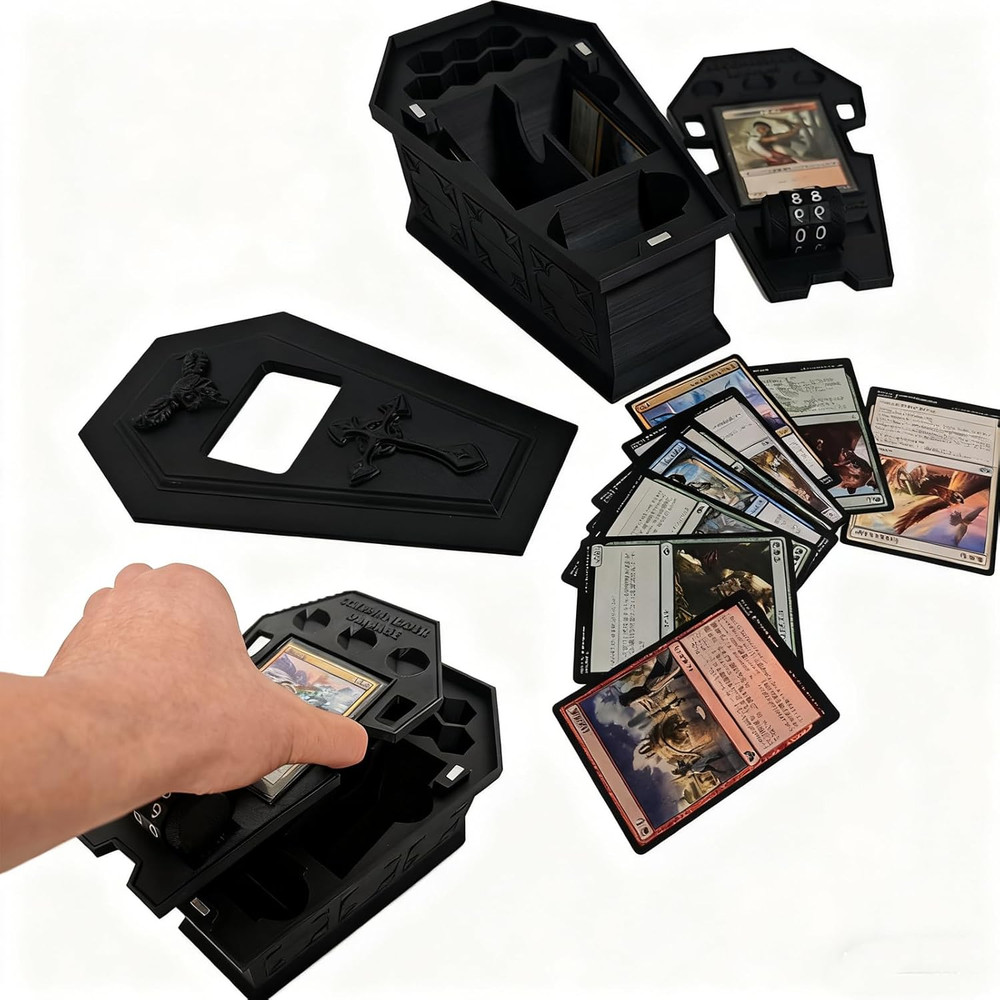 Premium Coffin Deck Box for MTG Commander, Vampire Edgar Markov Deck Box with Di