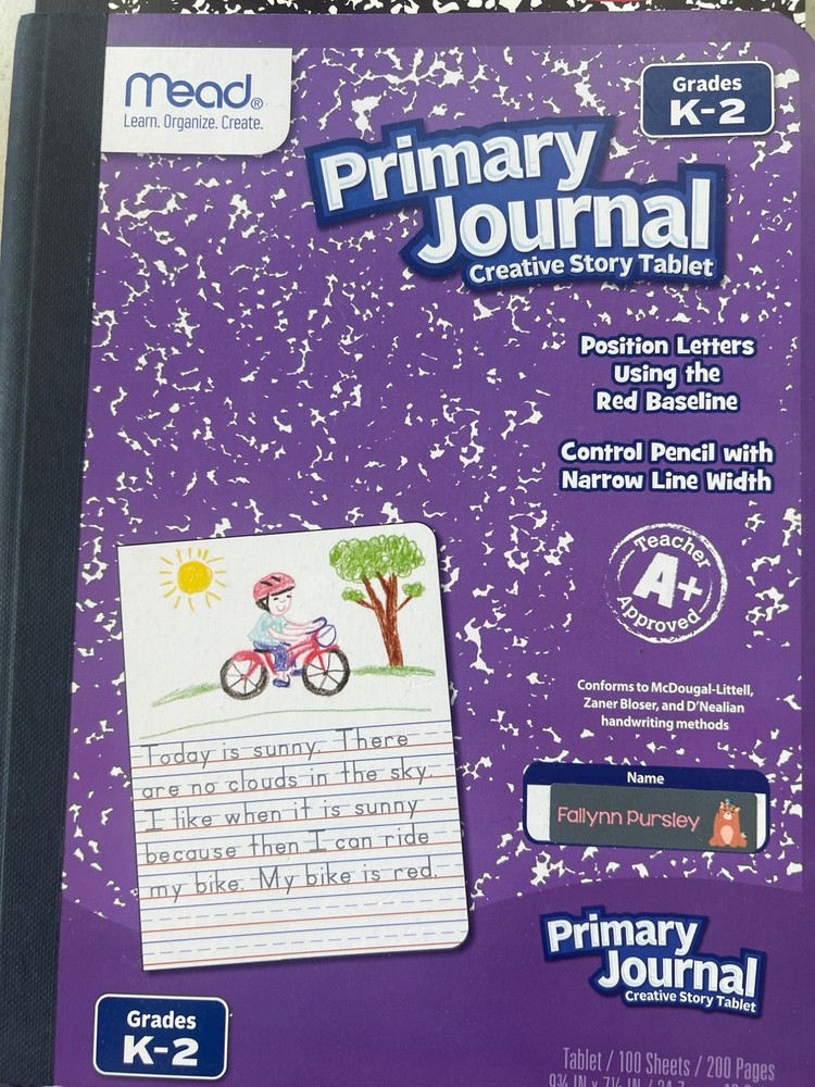 Primary Writing Composition Notebooks For Grades K-2 4 Pack Mead & Staples