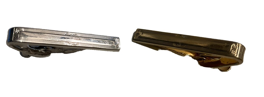 Tie Clips - 1 Silver Toned, 1 Gold Toned