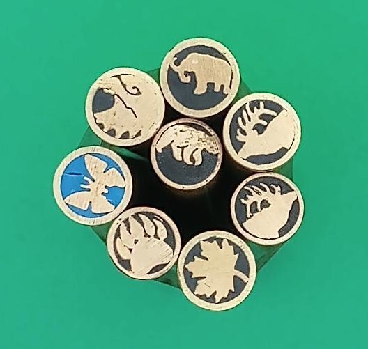 3" Brass Mosaic Pins for knife making - craft supplies - Multiple Designs Avail.