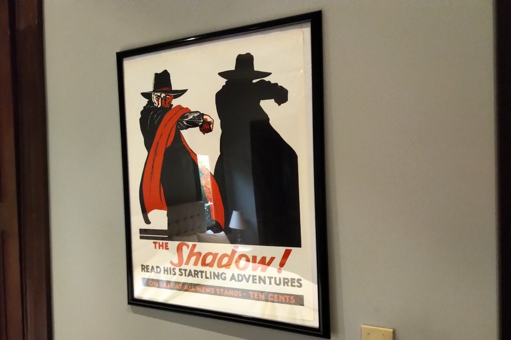The Shadow! Read His Startling Adventures Poster Framed