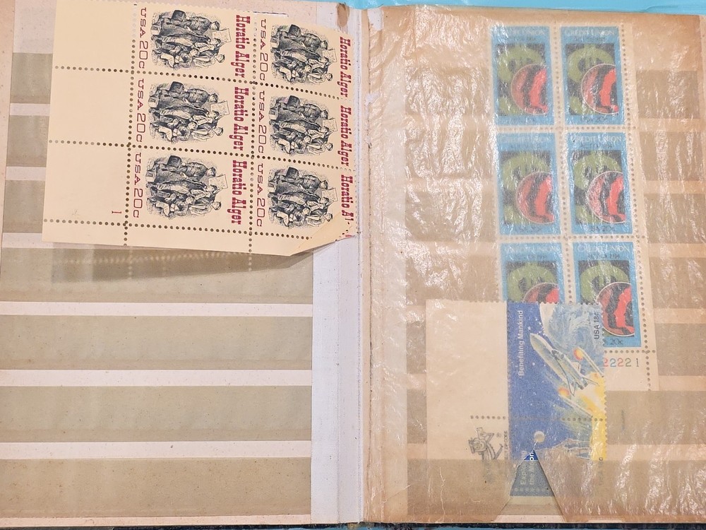 VINTAGE Stamp Album w/Stamps and Extra Airmail Stuff