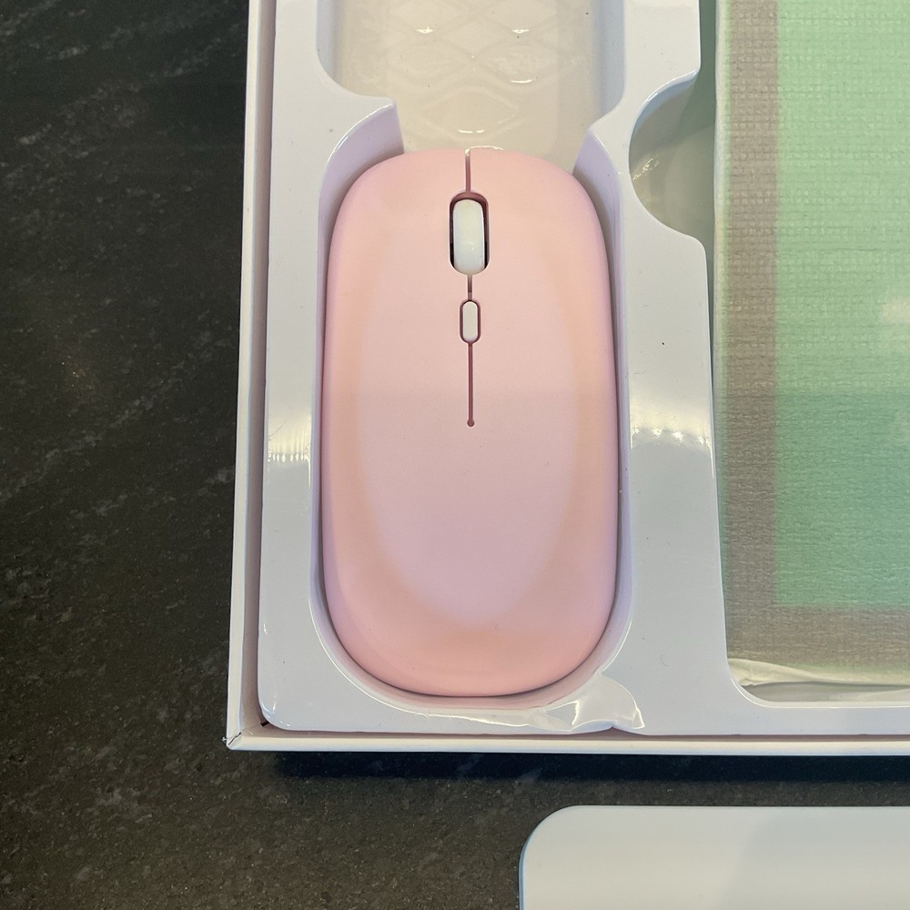 Sorae Wireless Keyboard And Mouse For Android Tablet Pink/White