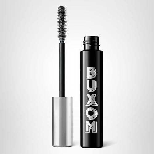 BUXOM Lash Volumizing Mascara - Blackest Black, Full Size for Dramatic Volume