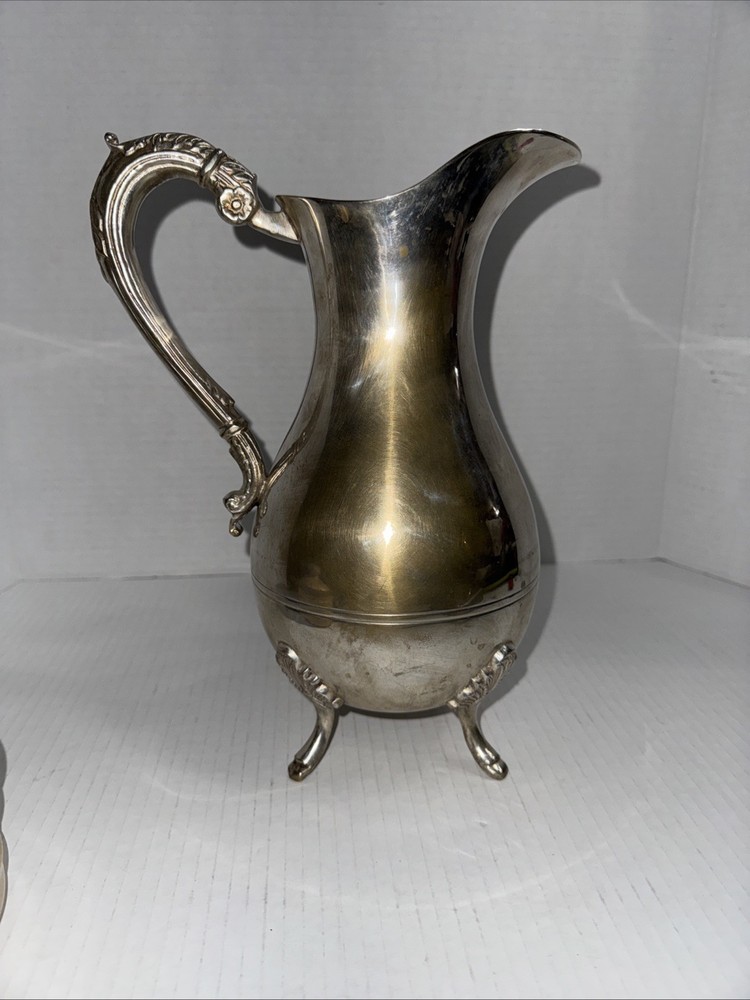 Silver Plate Pitcher 10 Inch Tall