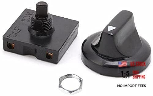 Rotary Switch 4 Position 3 Speed Selector Switch Governor with Button Fan