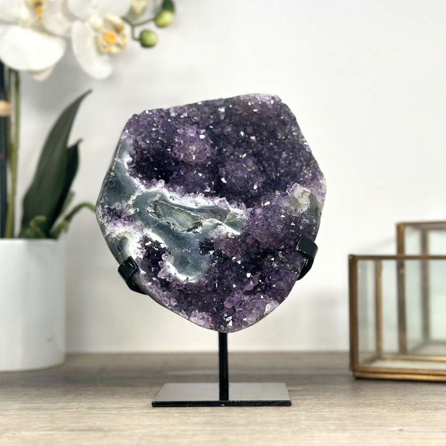 Amethyst Cluster with Shinny Crystals. MWS2200