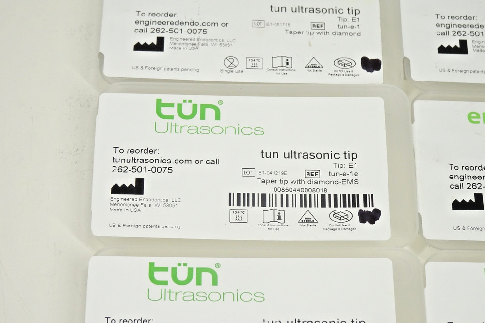 Lot x8) Engineered endontics Tun Ultrasonic Tip E1