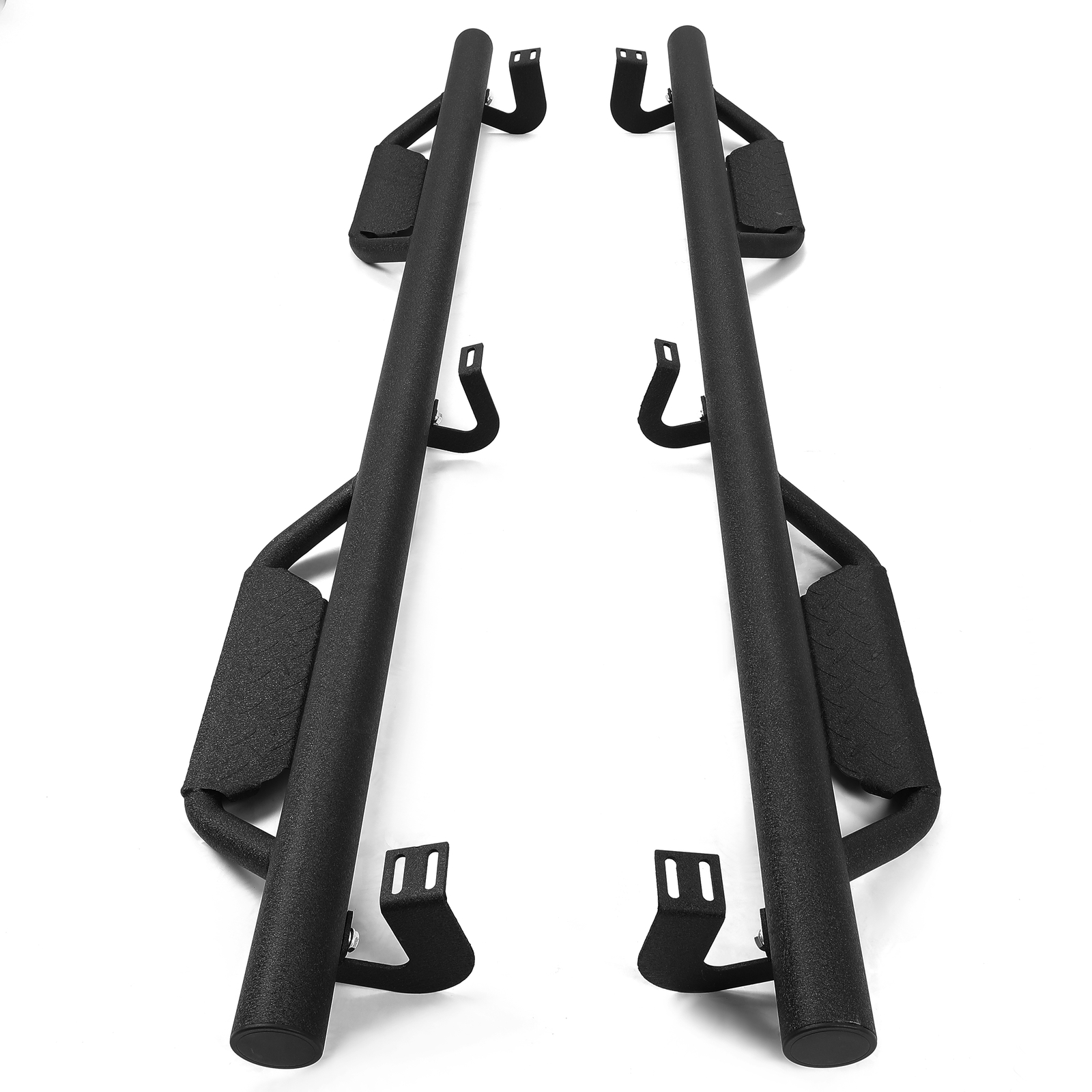 Pair For Toyota Tacoma 05-23 Black Double Cab Side Steps Nerf Bar Running Boards