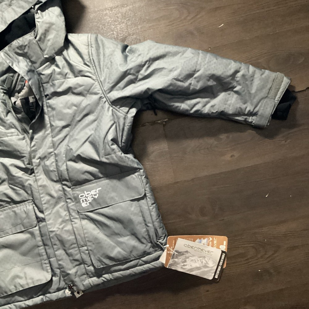 Obermeyer Juniors Grey Puffer Jacket Size 10