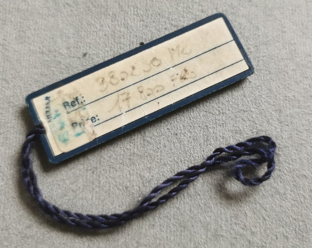 Franck Muller Vintage T1 Blue Plastic Rectangular Tag Very Good