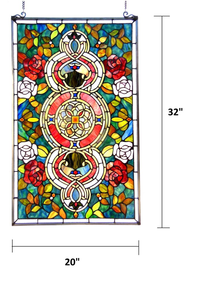 32" Stained Glass Window Hanging Panel Suncatcher