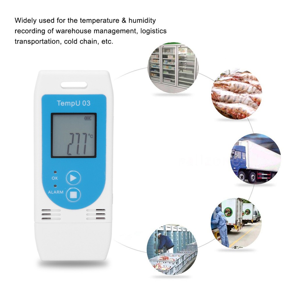 Portable LCD USB Temperature & Humidity Data Logger PDF GSP Datalogger Recorder
