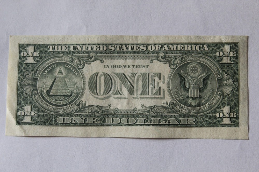 1988 A $1 Federal Reserve Note Misaligned Printing & Cutting Error, Uncirculated