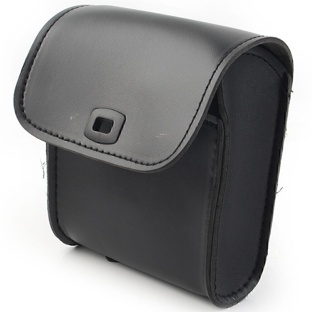Saddle Luggage Pu Leather Side Tool Bag Storage Black Motorcycle