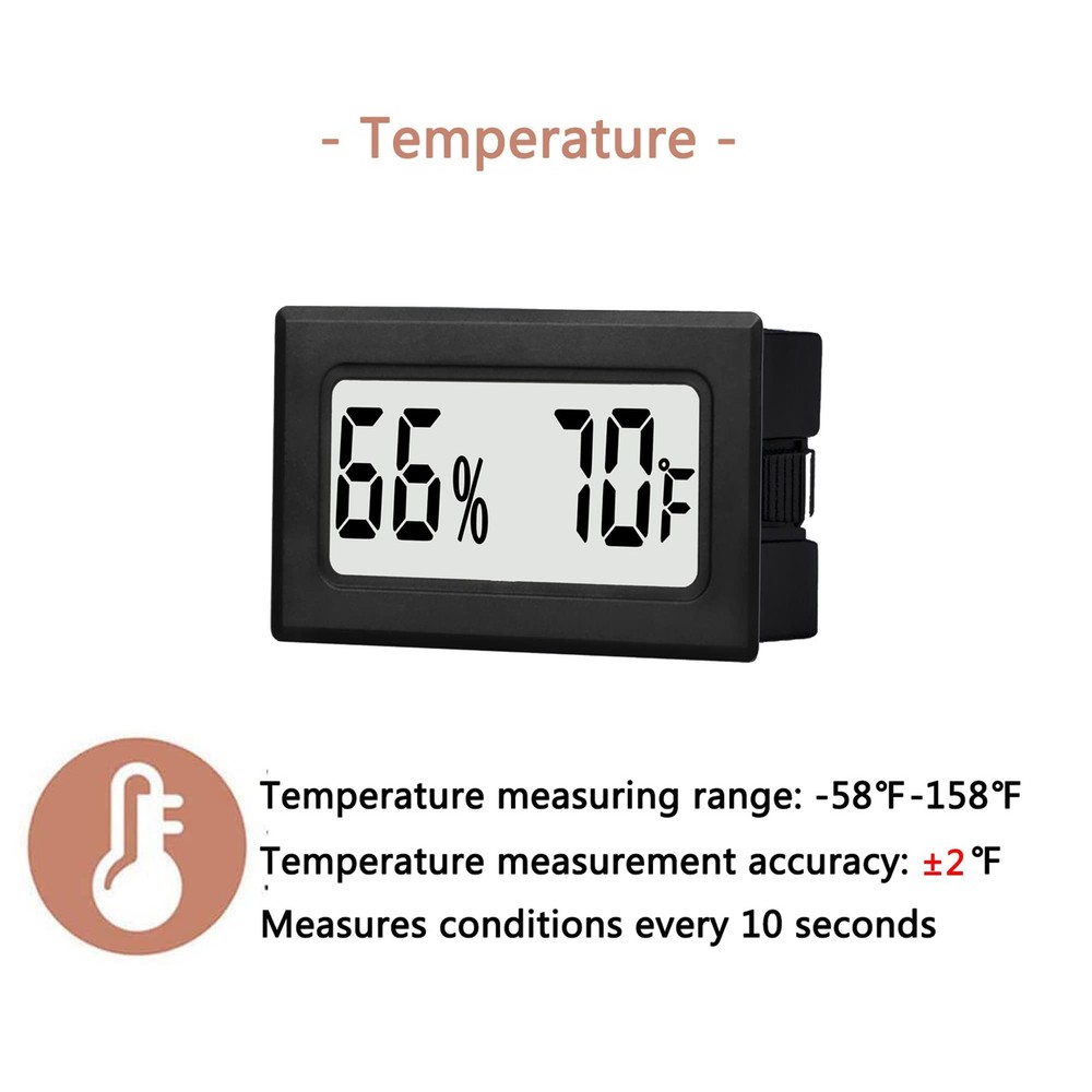 6 Pack Mini Small Digital Hygrometer Thermometer Indoor Temperature and Humid...