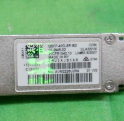 CISCO QSFP-40G-SR-BD 10-2945-02 40GbE 40GBASE-SR QSFP+ HOLOGRAM LOT OF 10