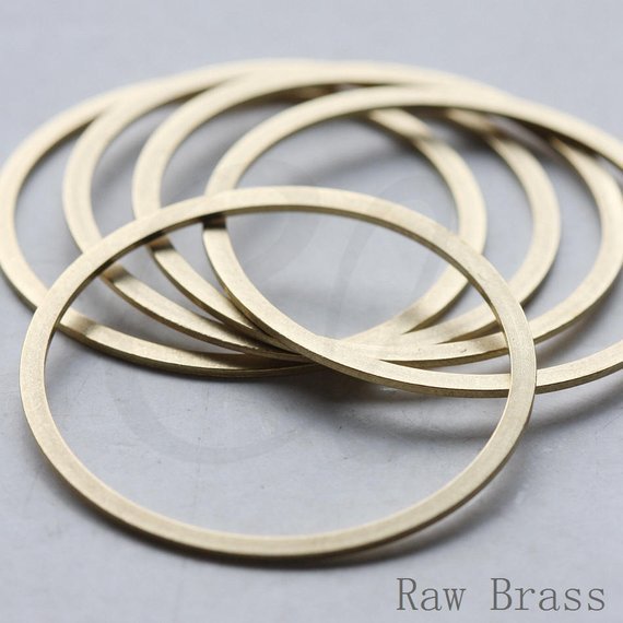10 Pieces Raw Base Flat CLOSED Ring - Link - Loop 40x2mm (CW-3604C-V-243)