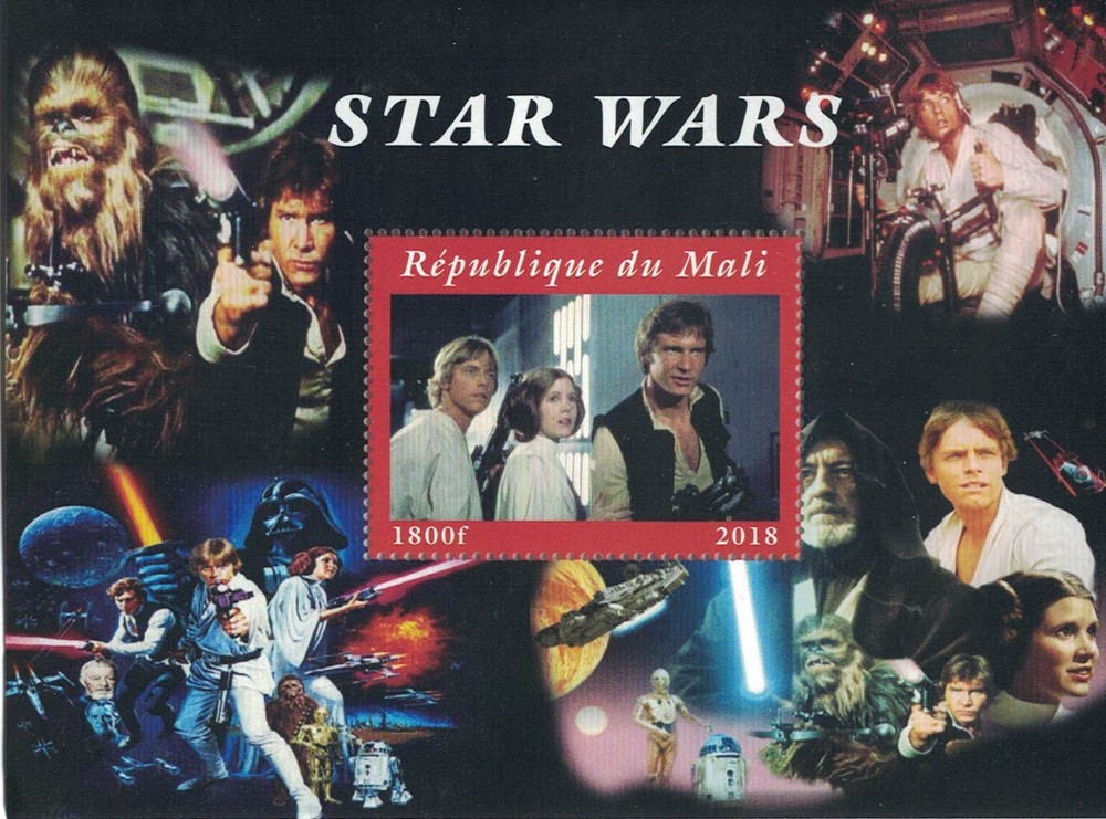 STAR WARS 2018 MNH STAMP SHEETLET