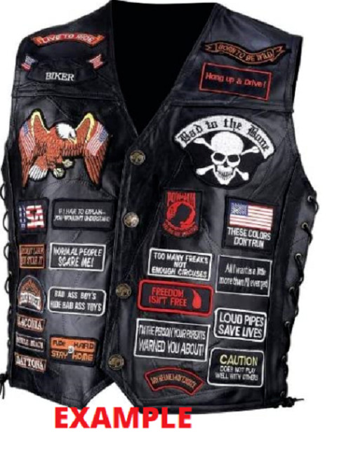 Funny Motorcycle Jacket Biker Vest Patch - IF I AGREED BOTH WRONG - USA MADE